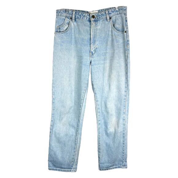 Rollas Size 31 Jeans Original Straight Sunday Blue High Rise Pockets Womens 1068 - Picture 1 of 8
